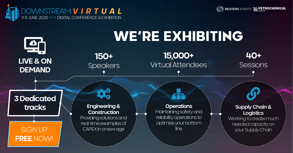 cumulusquality's tweet photo. Downstream Virtual is the world’s stage for the petrochemical, chemicals, LNG, and refining industries. @cumulusds will have a booth, so “look” for us there!
Join us this June – sign up here for free: https://t.co/cTfwIn3vr7
#DownstreamVirtual #Downstream2020 #oilandgas https://t.co/WFBaNtxXCI