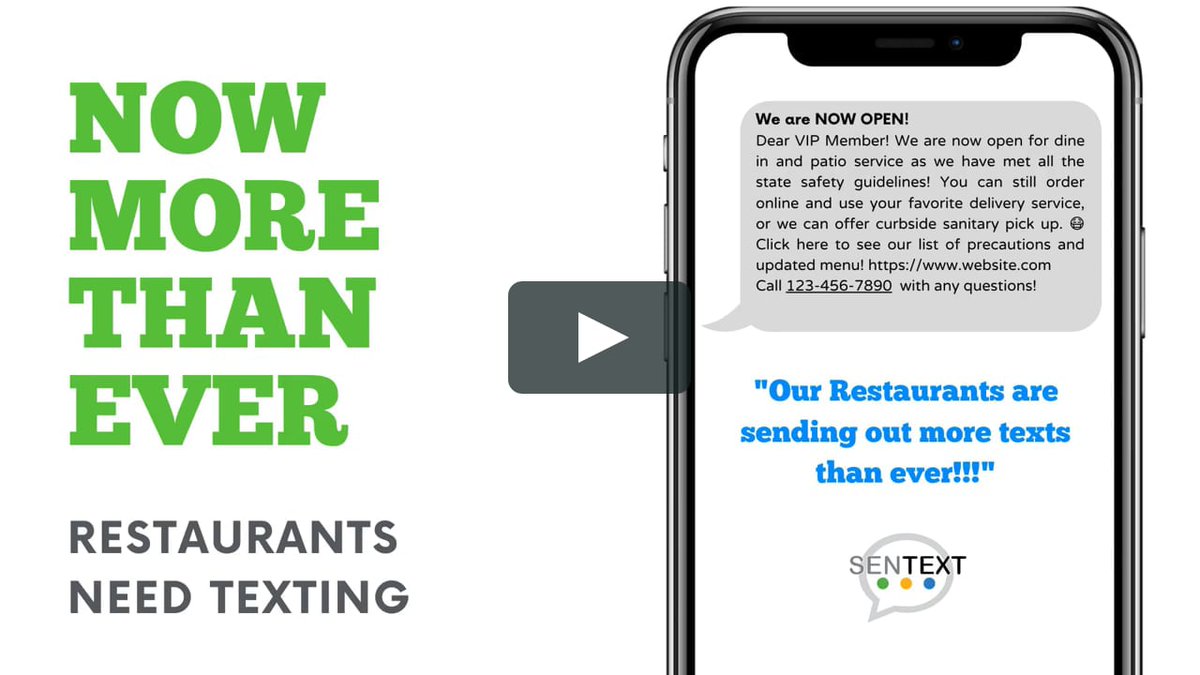 SenTextSMS's tweet image. #Restaurants, are you in the process of #re-opening?  Let us help you get the word out, instantly now # for the future.  Send Links, pics, emojis &amp;amp; more. Let your customers know your status instantly, in Real-Time.  We are 100% SPAM free! DM us for info. zcu.io/oR0G