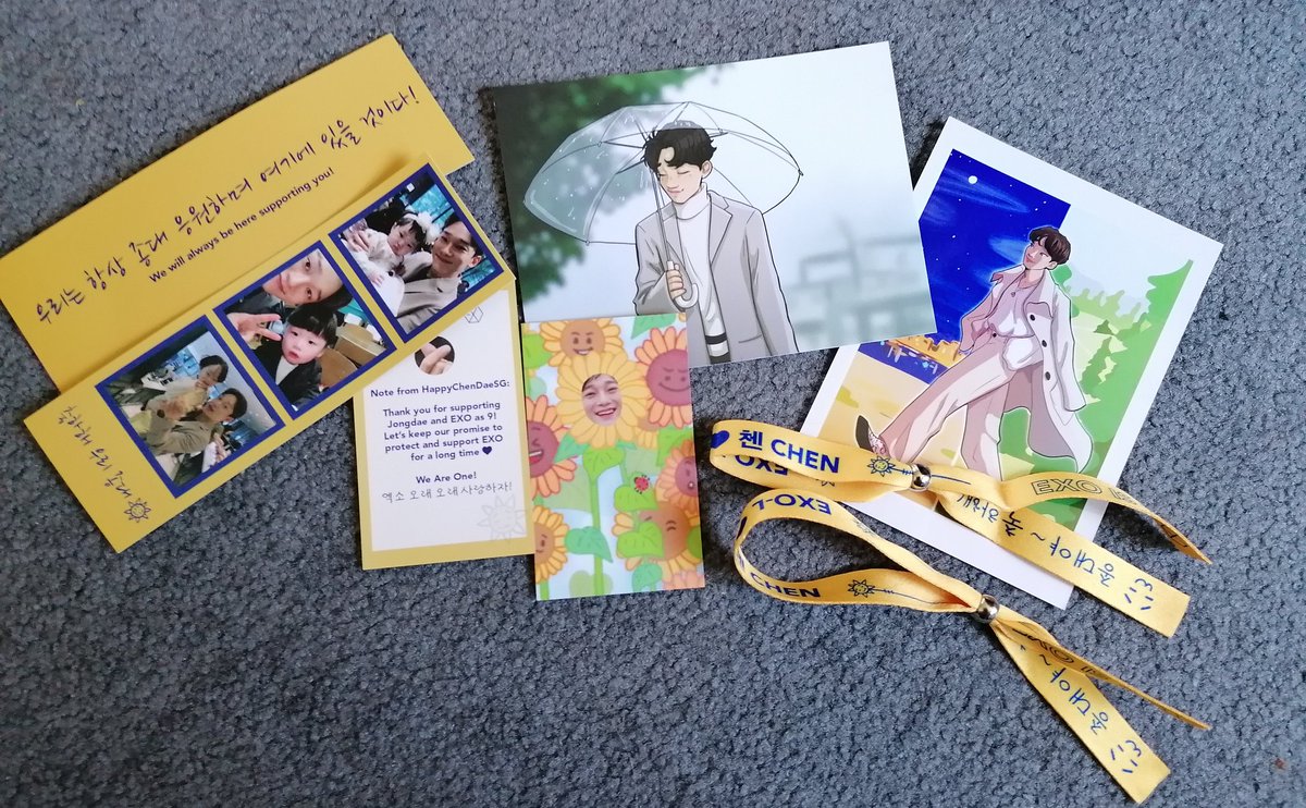 sandaengi's tweet photo. Look what got to me today 🥺 thank you @happychendaesg for doing this cute charity project and @ksoobunny_ for holding the GO 🥰
#EXOLSUPPORTCHEN https://t.co/PEaYbDD3Tu