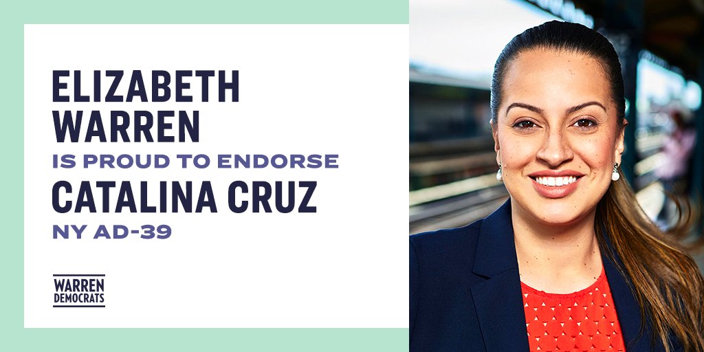 As a young Dreamer,  @CatalinaCruzNY envisioned a bigger and brighter future for herself and for others—and today she is a fierce warrior for the structural change she envisioned. It is an honor to stand with Catalina in her fight for justice and equality.