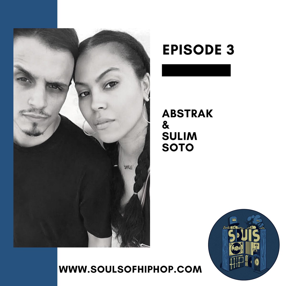 SoulidarityLLC's tweet photo. New #soulsofhiphop episode out today with @abstrumental &amp; Sulim 💙💛
We learn about their passion for dancing, their diligent research for spiritual truth, overcoming challenges in pursuing the life of an artist, mastering parenting, and supporting each other in a relationship. https://t.co/a6yyzMrjSw