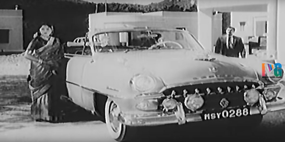 Bharya Bharthalu (1961). Krishna Kumari , ANR and Girija have an awkward moment. The 1954 DeSoto Diplomat makes an appearance again. This mode was meant for exports and was actually based on a Plymouth Custom. In the 2nd pic, you can see a 1956 Dodge Kingsway in the corner