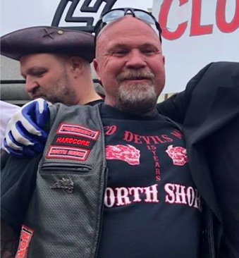 1/ The REOPEN MA group is run by a neo-Nazi biker.Meet David C. Morrissey, owner of DCM Sheet Metal, Inc., in Danvers, MA, and member of the Red Devils MC North Shore, a support club for the Hells Angels.Note the Nazi tattoos.