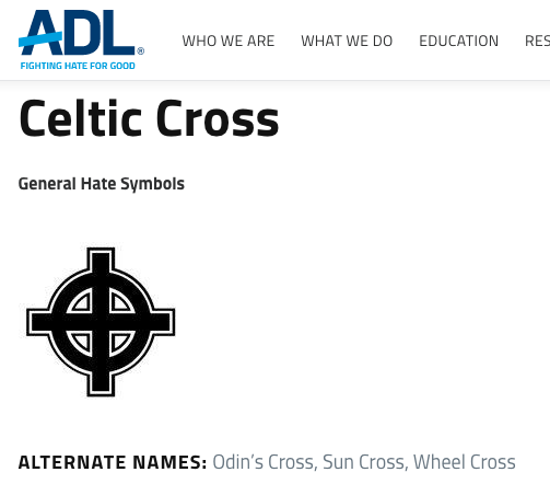 2/ Morrissey has a Celtic Cross, stylized in the particular way used by white supremacists, on his elbow and a set of SS lightning bolts on his neck.