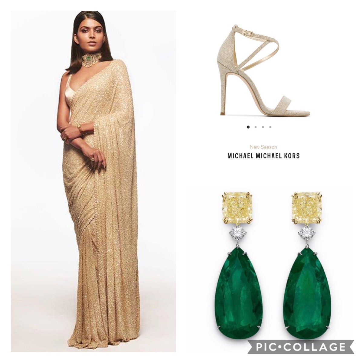 Cannes 2020 Wishlist (hypothetical) threadDeepika Padukone for the Chopard PartyThis Sabya is not as dramatic, but I want to see a saree look at Cannes that’s not OTT ghunghat or pallu or nose ring. Just a classic saree with these nude heels and Chopard emerald earrings.