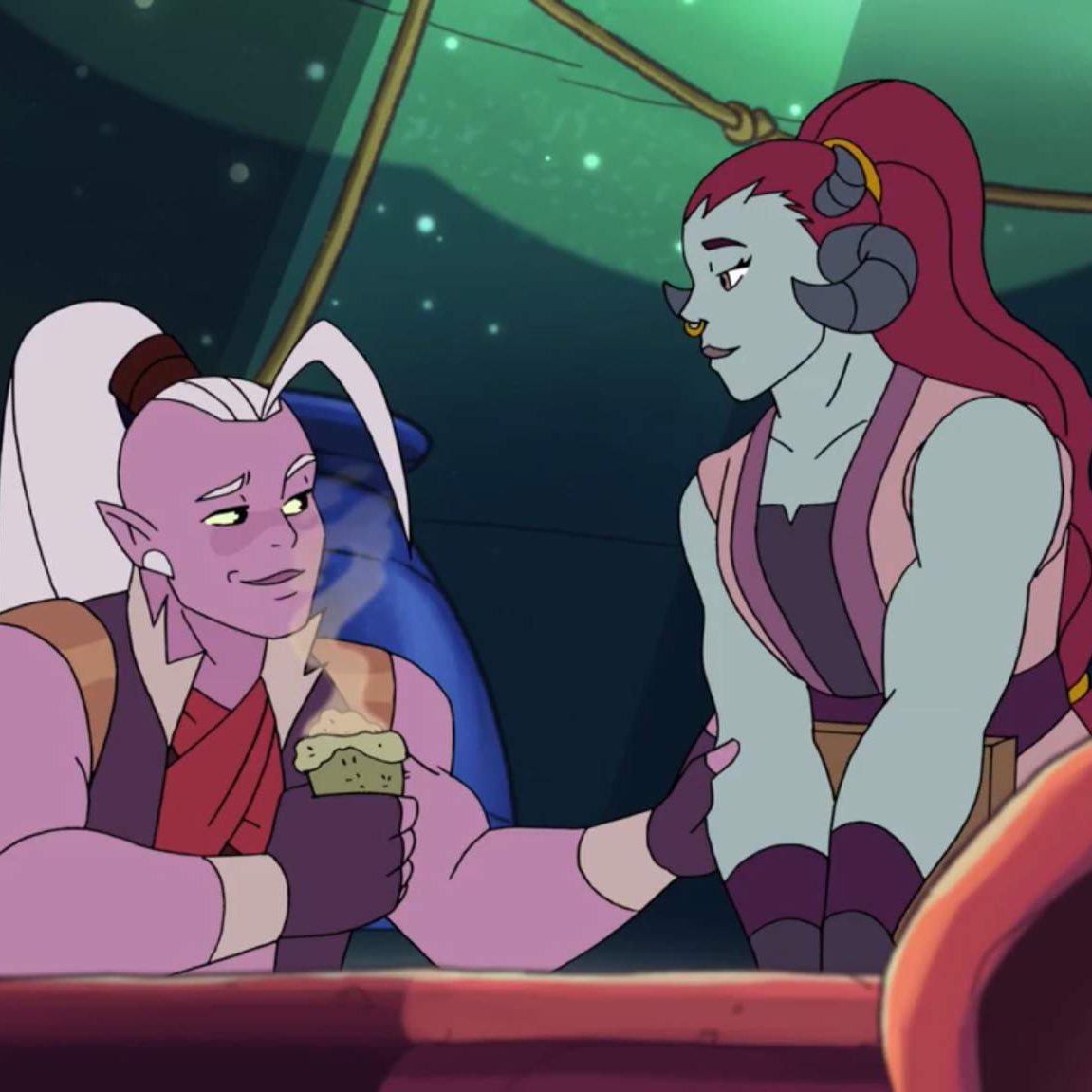 huntara canonically flirted with the bartender and it’s confirmed that adora flirted with huntara