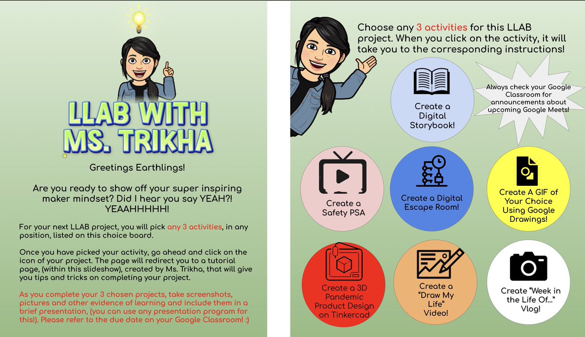 Hiya <a href="/AllanAMartinPS/">Allan A. Martin</a> Gr. 8s! Did you see the new choice board project I posted to your Google Classrooms? Can’t wait to see all your fantastic work! <a href="/PDSB_Libraries/">PDSB Library Learning Commons</a>