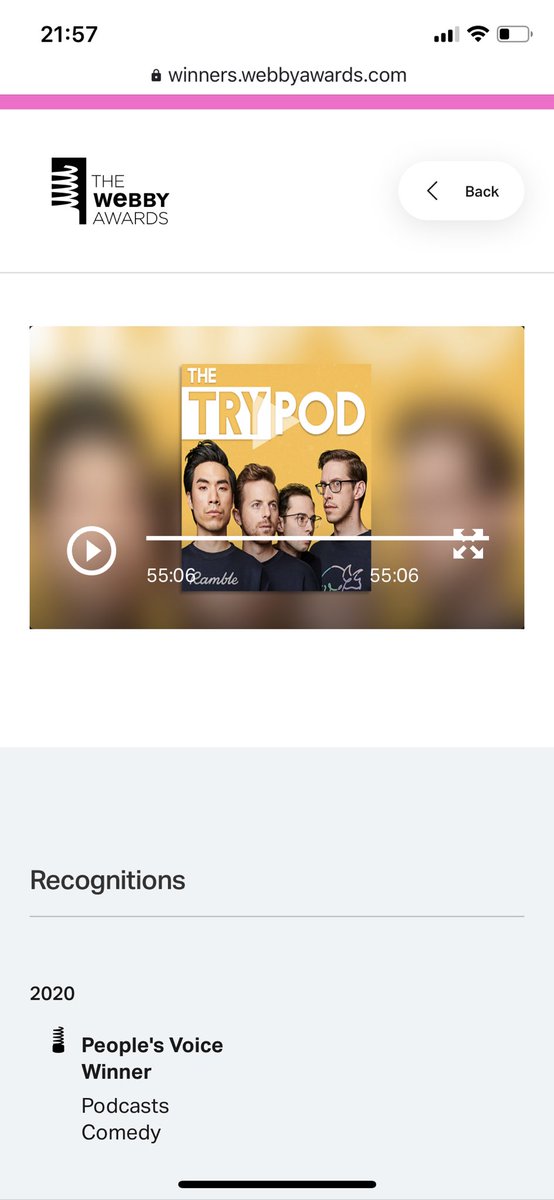natalieann_chin's tweet photo. Congratulations guys!!! 🥳🥳🥳 @tryguys @milesbon #TryPod #advicethatwillgoformiles #TheTryPod @TheWebbyAwards https://t.co/QTqakt0UhP