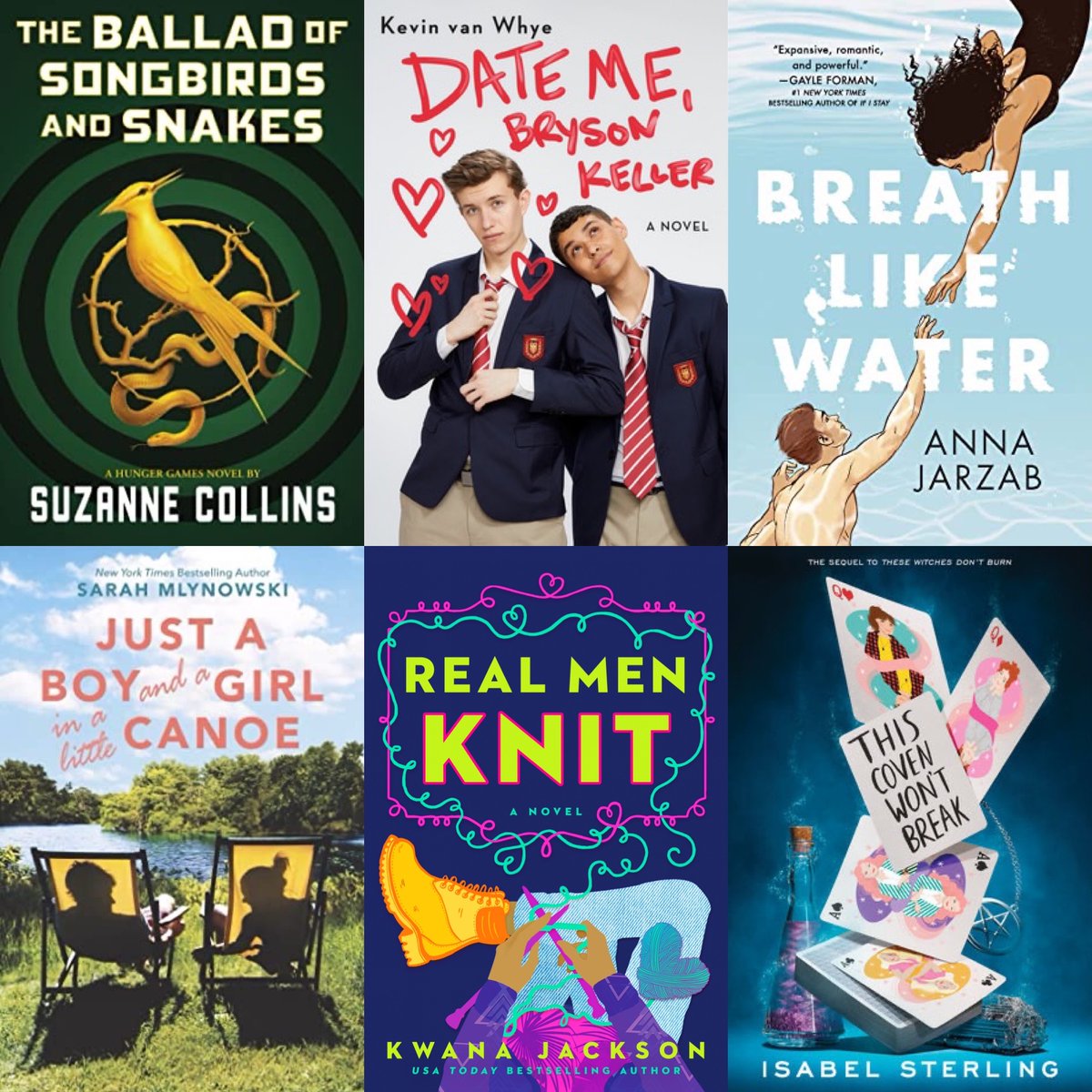JillJemmett's tweet photo. Happy Pub Day to these authors #SuzanneCollins #KevinvanWhye @ajarzab @SarahMlynowski @KwanaWrites @IsaSterling https://t.co/uuSgN7pFxF https://t.co/zJ5IRBs0Ac