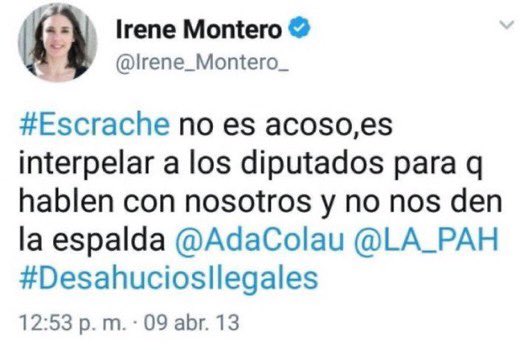 Santi_ABASCAL's tweet photo. La amenaza es tu forma de hacer política. Antes como "antisistema" y ahora como vicepresidente pero has sido tú y solo tú el que se ha dedicado a promover los escraches domiciliarios. Actúas como un matón y como un criminal. https://t.co/4teg6sSep0