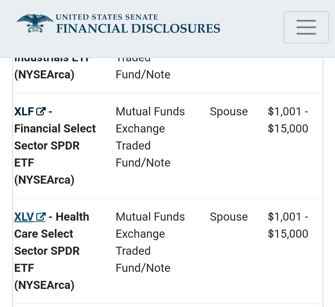 Here's another $15,000 a piece Emhoff has parked in Financial Sector and Health Care Sector SPDR funds.Everything from Berkshire Hathaway to UnitedHealth is represented in those portfolios.
