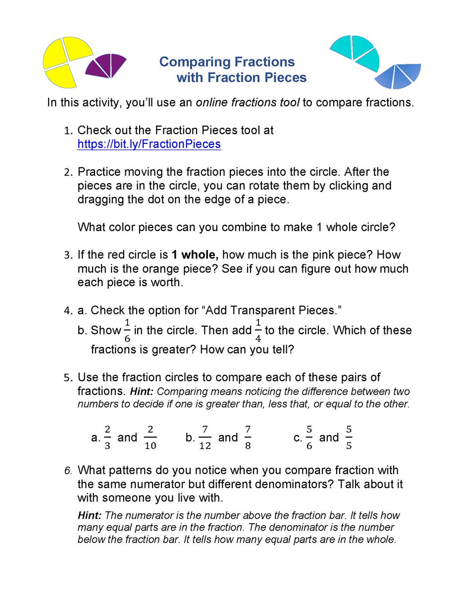 I had my math methods students develop online-friendly resources as a course project this semester. One of them was brave enough to allow me to share! Ts and parents of G3 &amp; 4 kiddos might enjoy this exploration of fractions! (h/t to my student Cheyenne!) #iteachmath