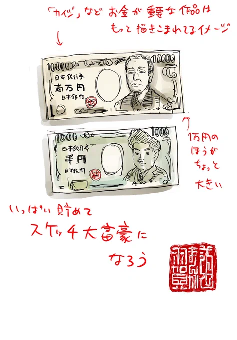 【羽賀まんが道】【第140夜】今日は「お札をさらっと描く練習」です!#日刊ラッキーズ#365日毎日企画#毎日22時更新 