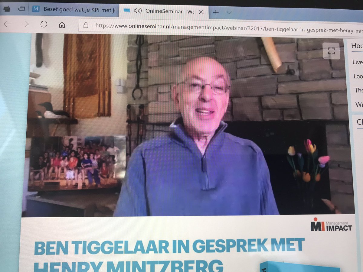 En daar is the master himself vanuit #Montreal. #Mintzberg