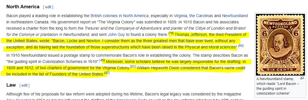 This is much more interesting when you consider that America itself was seen as a"New Atlantis"In 1627 a book of the same title was written by Rosecrusion (or RC Christian)Francis BaconWriter of the Declaration of Independence Thomas Jefferson saw him as a great inspiration