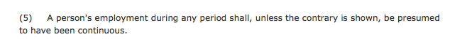 6/ One other argument that the EAT dispatched swiftly was reliance by O on the presumption under s.210(5). The EAT held that to be concerned solely with interim periods between a start & finish date & not whether a period at the start or end should be counted.