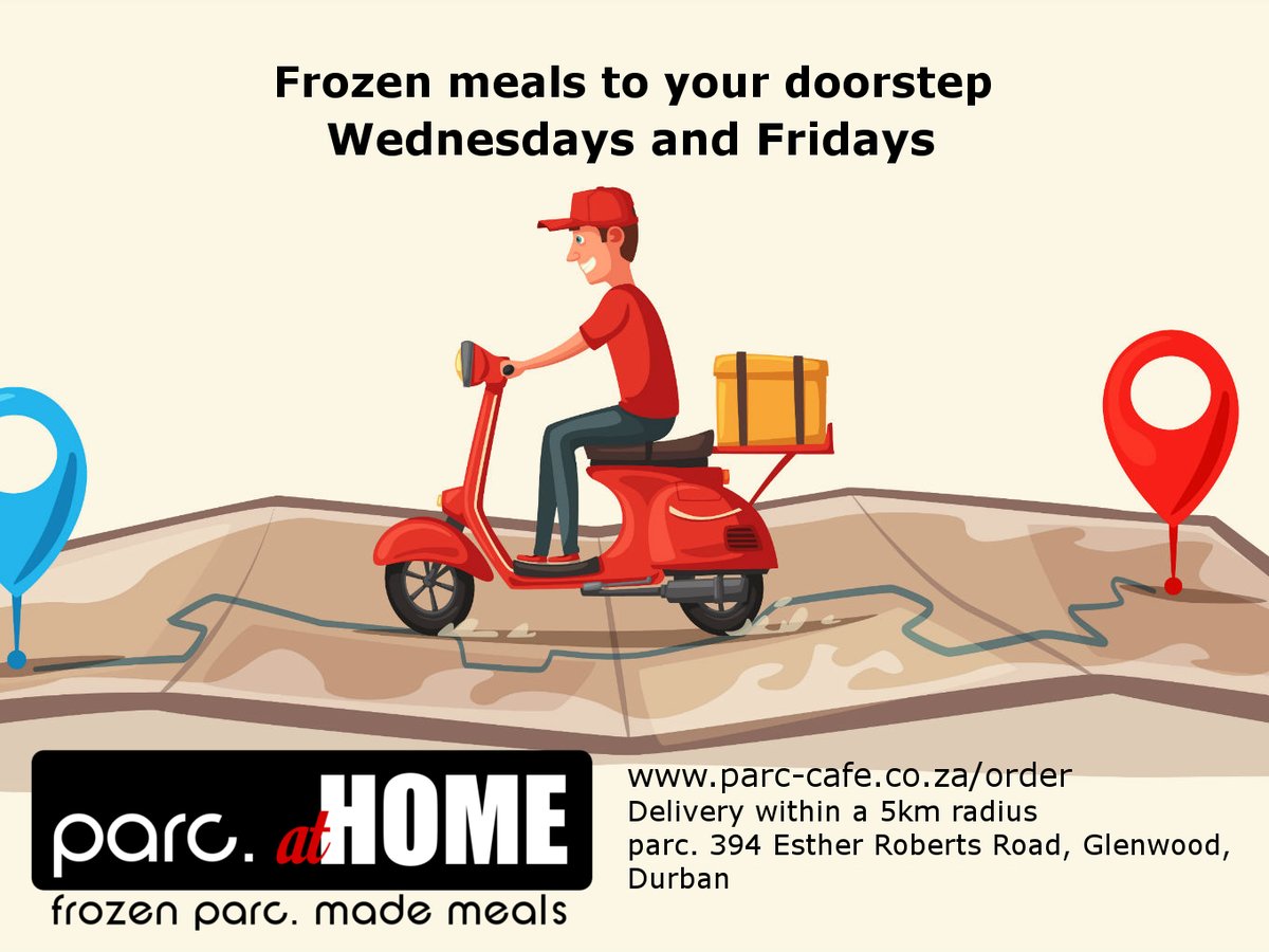 Order frozen meals online. Collect or have it delivered. Visit parc-cafe.co.za/order to see the menu!

#Durban #DurbanFood #Glenwood #parcdbn