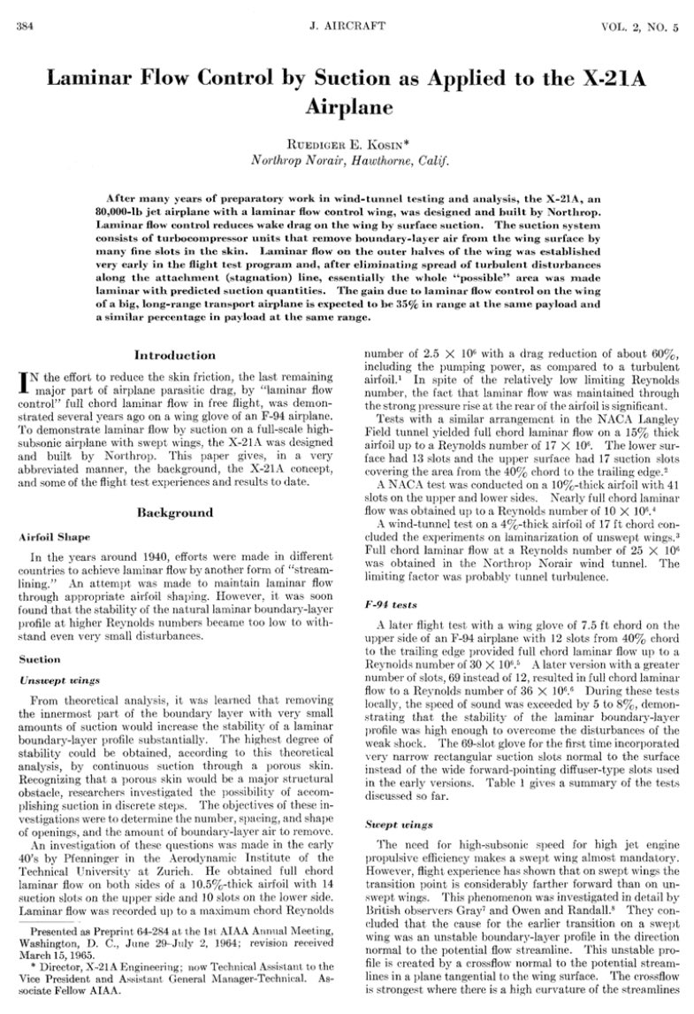 And here’s a nice reference where I borrowed some of these figures, with lots more info on LFC (Kosin, 1965,  @aiaa J of Aircraft) https://arc.aiaa.org/doi/abs/10.2514/3.43672?journalCode=ja