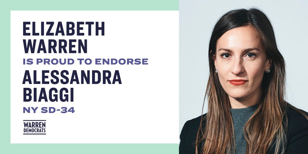 . @Biaggi4NY’s leadership in 2018 helped usher a wave of significant progressive victories in New York including in reproductive health, tenants’ rights, climate action, and immigrant rights. I’m proud to stand shoulder to shoulder with her in this fight.