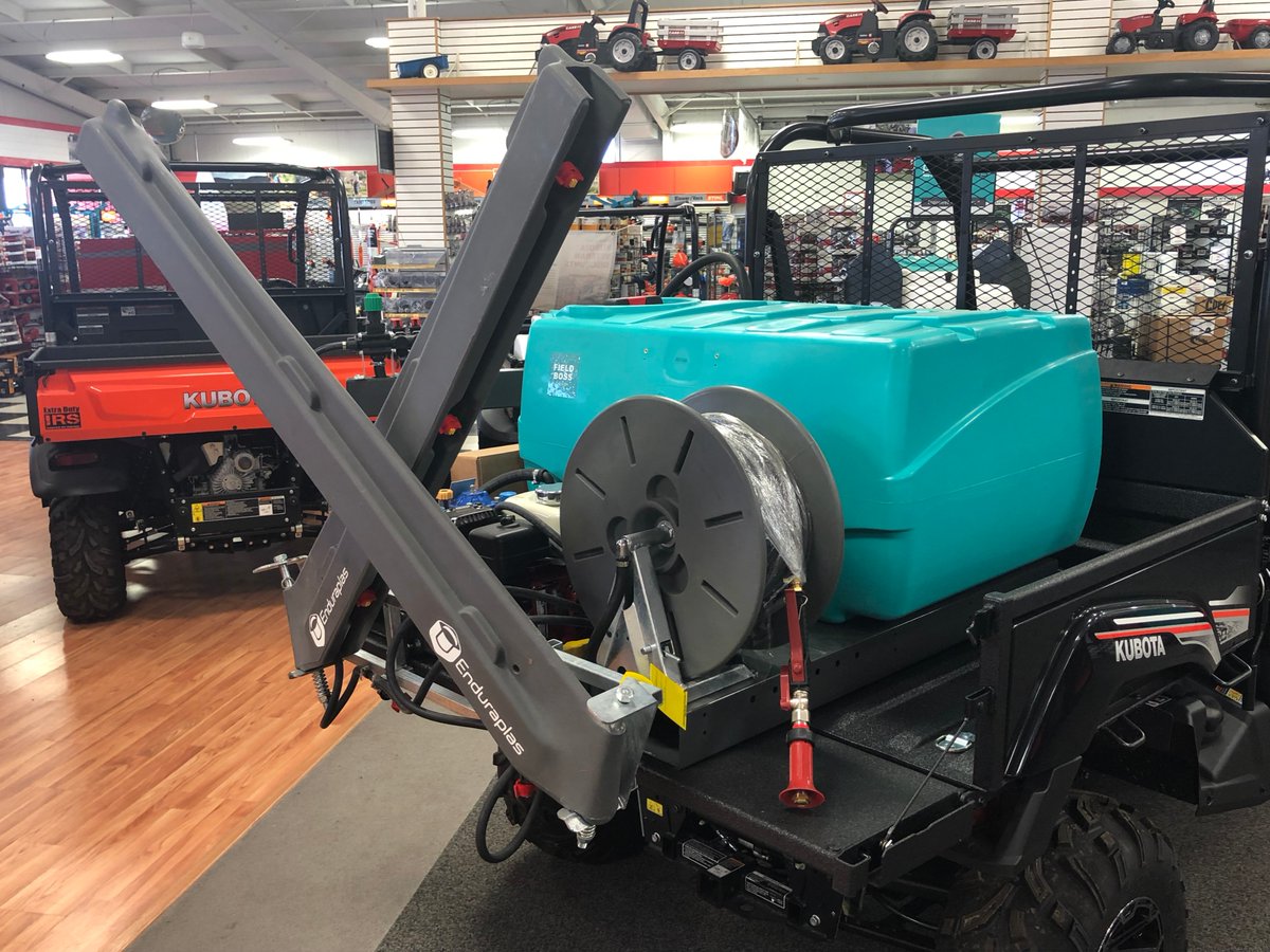 BaneWelkerEquip's tweet photo. Have you been looking for a compact sprayer for your UTV or side-by-side? Check out the #Enduraplas #FieldBoss #EcoLite. Available in 60 and 100 gallon capacities. With fork pockets built-in it's easy to load and unload. Contact your local Bane-Welker for more information! https://t.co/aDmFLsMVyr