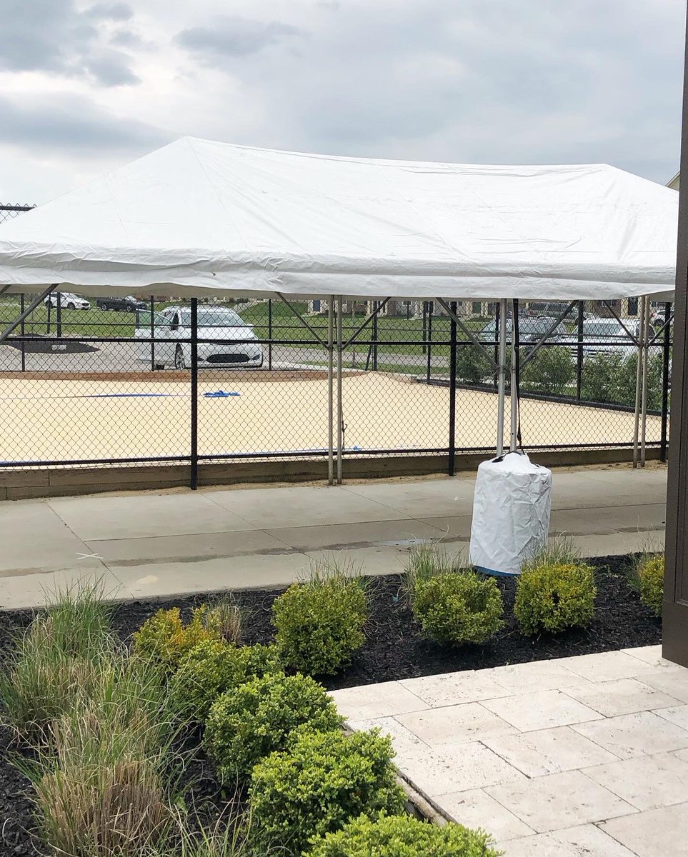 Last week we put up several tents for a local Columbus restaurant to expand their patio seating for the reopening of their locations!