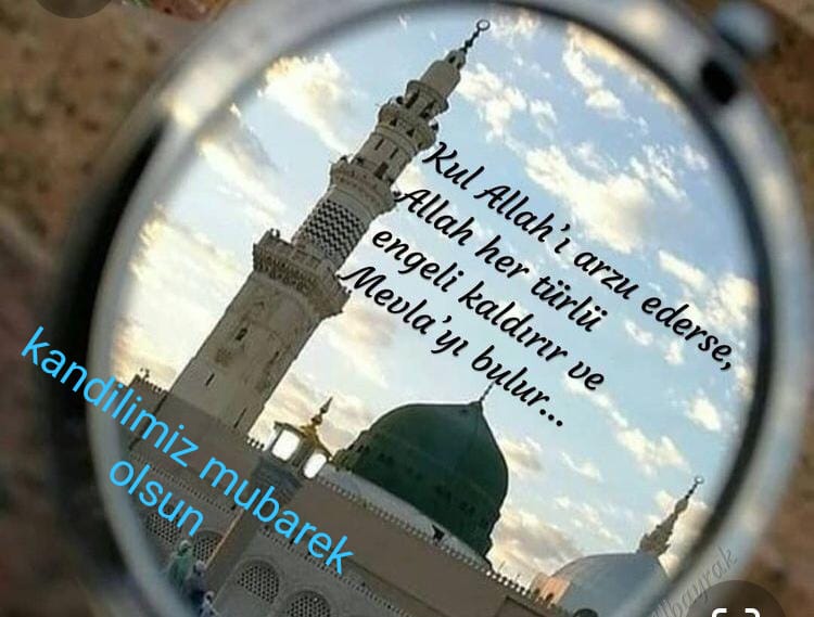 “ALLAH'ım”
İman ile özümüzü, hayâ ile yüzümüzü,
Edep ile sözümüzü,
Kur'an ile ömrümüzü hayırlı âhsen eyle!...
#Kandilinizmuebarekolsun