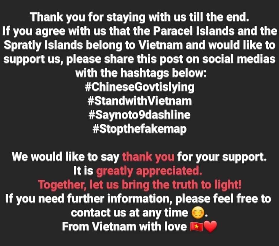 🇻🇳🇻🇳🇻🇳💜🙆VIỆT NAM!!!
#ChineseGovtislying
#StandwithVietnam
#Saynoto9dashline
#Stopthefakemap