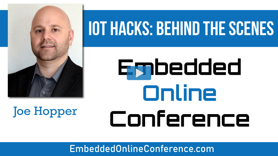 FractureLabs's tweet photo. There's still time to sign up for the Embedded Online Conference! Our @brkr19 will present "IoT Hacks: Behind the Scenes" at 5pm EDT on May 20.

https://t.co/1JC57VyVVT

https://t.co/Qn94yioVgW

#embedded #iotsecurity #cybersecurity https://t.co/Y2s1r3kibq
