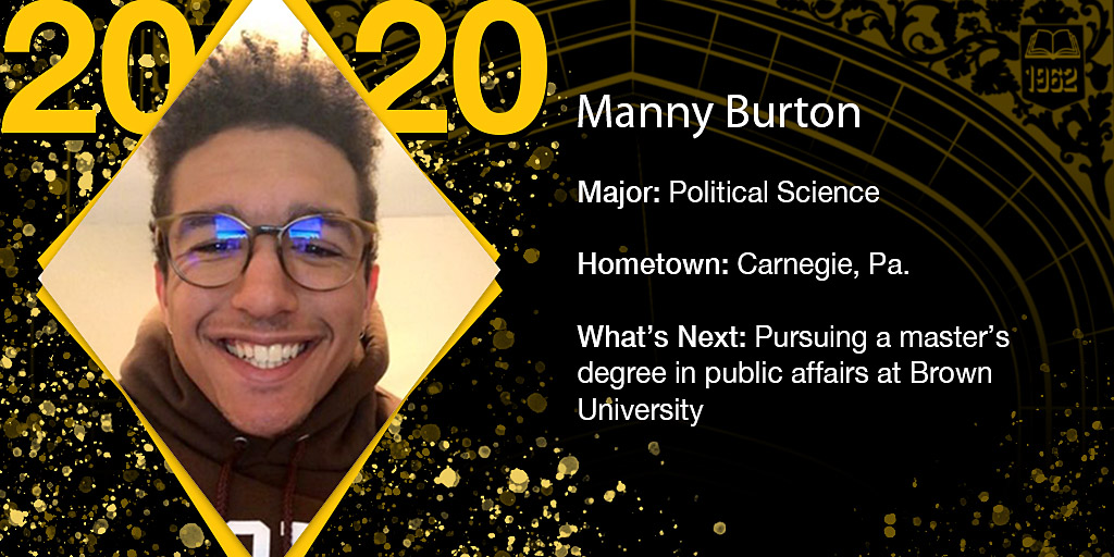 Manny Burton is another member of this year's senior class taking the Ivy League path to grad school, as he'll be further exploring an interest in public affairs at the @WatsonInstitute. Congratulations and good luck, <a href="/Manny_Burton9/">Burton 2028</a>! #Classof2020 #WhyWooster