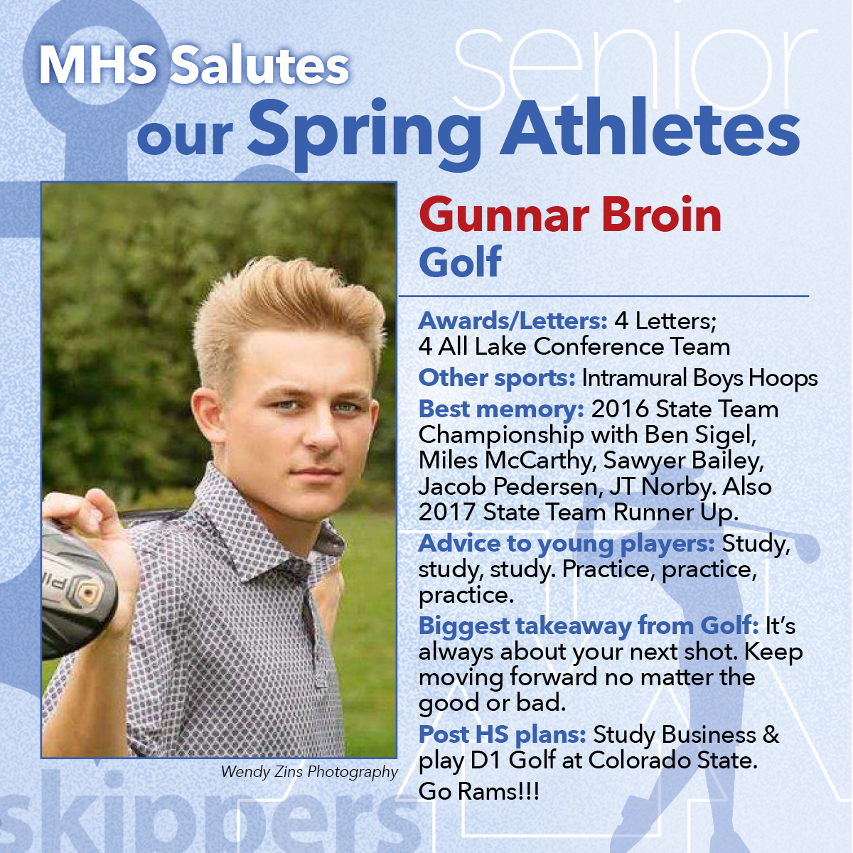 Today we salute seniors Alena Milligan <a href="/MtkaHSFastpitch/">Minnetonka Fastpitch</a>  and Gunnar Broin <a href="/Tonka_Golf/">Tonka Boys Golf</a>!
#MHSSeniorSalutes #MHS2020
⚓️🥎🏌️‍♂️
@tonkaprincipal <a href="/MNSUMankato/">Minnesota State Mankato</a> <a href="/ColoradoStateU/">Colorado State University</a>