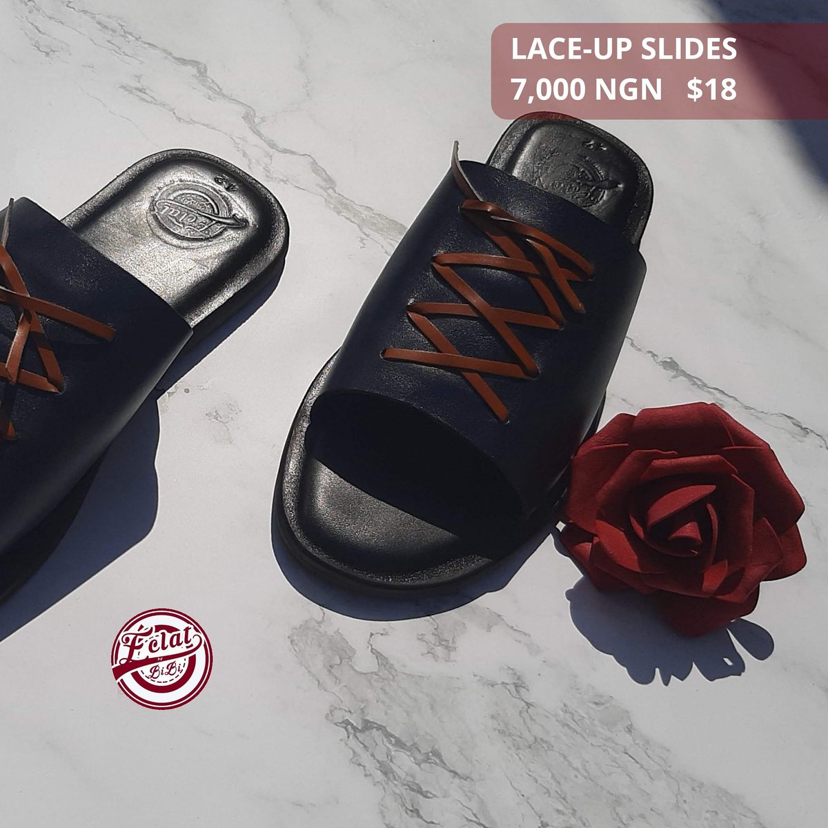 eclatbybibi's tweet photo. Shop our lace up slides.
.
Super comfy,
.
Extra durable,
.
Contemporary,
.
Gen Z
.
#ebbtribe❤ #laceupslides #footwear #handmade https://t.co/fMbXAVQue5
