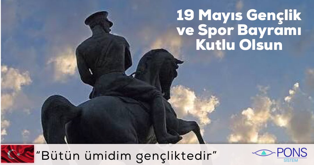 “Bütün ümidim gençliktedir” 
19 Mayıs Atatürk'ü Anma Gençlik ve Spor Bayramı Kutlu Olsun 🇹🇷