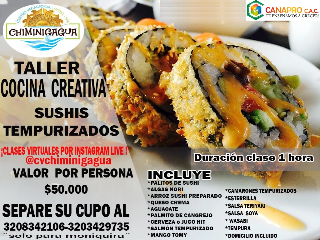 TE INVITAMOS A PARTICIPAR DE TALLER COCINA CREATIVA... ¡APRENDE Y DISFRUTA! #COCINACREATIVACANAPRO