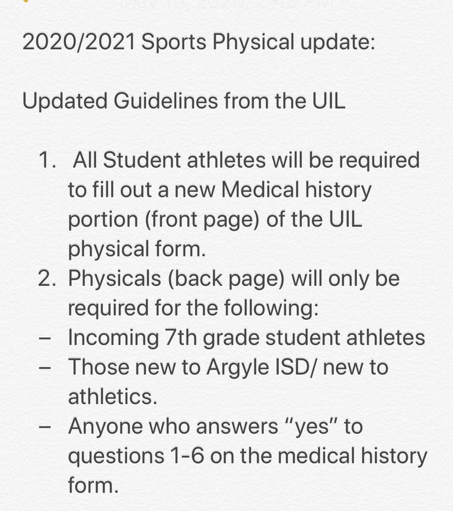 Argyle Sports Med on Twitter "Please read the attachment for updates