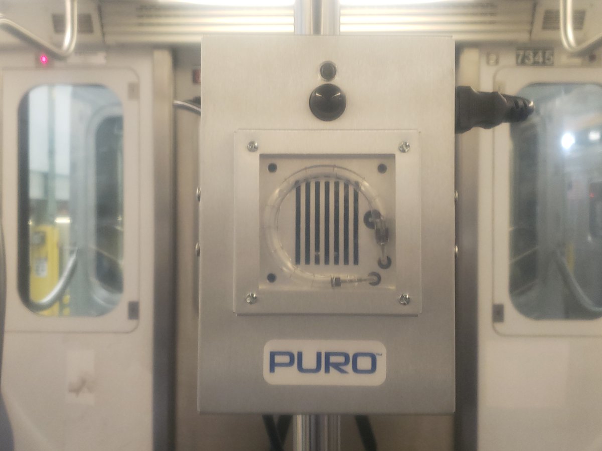 This is what the UV disinfecting device from Puro looks like