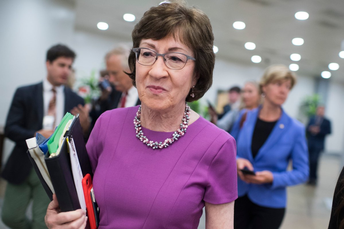 Republican senators as trash cans ~ a thread ~ Susan Collins - ME