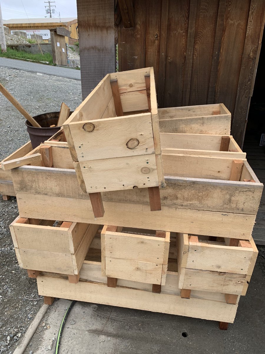 Facing the prospect of laying off staff in other parts of our programs, we shifted some of our labourers and community sawmill crew so that we could do lumber drops at staff members’ homes and keep them employed making garden boxes that we gave away for free or by donation.