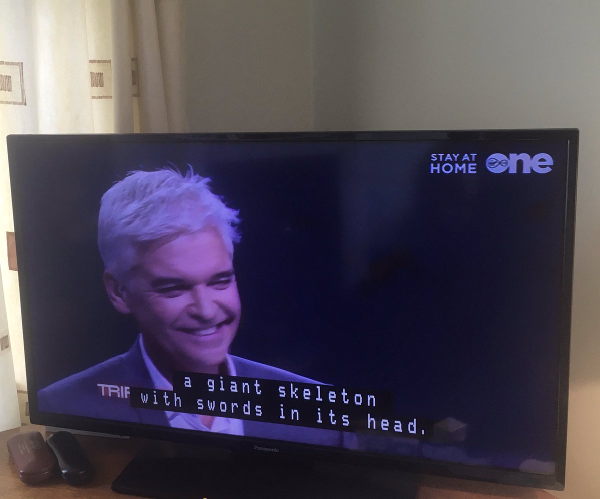 My parents in law had this subtitle stuck on their TV screen for a few days now and I think it can only add to the televisual experience.