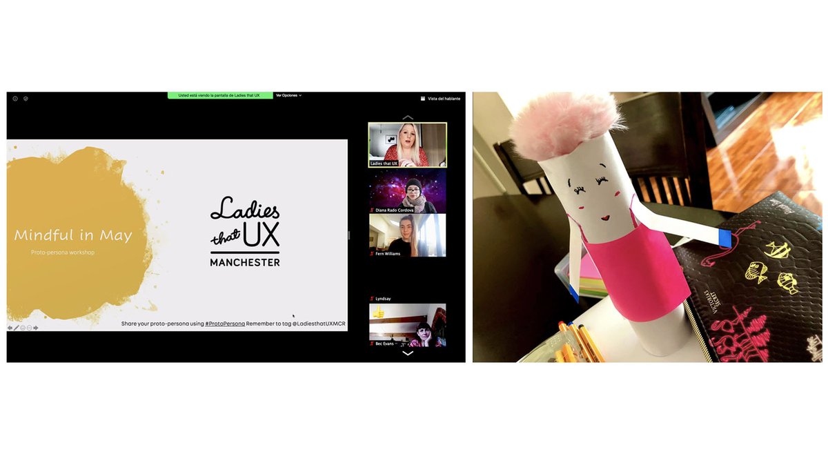 Dianarc12's tweet photo. I loved create my proto-persona with @ladiesthatUXMCR and know part of this incredible community, thanks everybody especially @nat_crook for the great session. I’d like to introduce you all to Lorena, she also enjoyed the meeting💁♀️❤️✨ #ProtoPersona #MindfullMay #QuarantineLife https://t.co/jeiC3gBATD