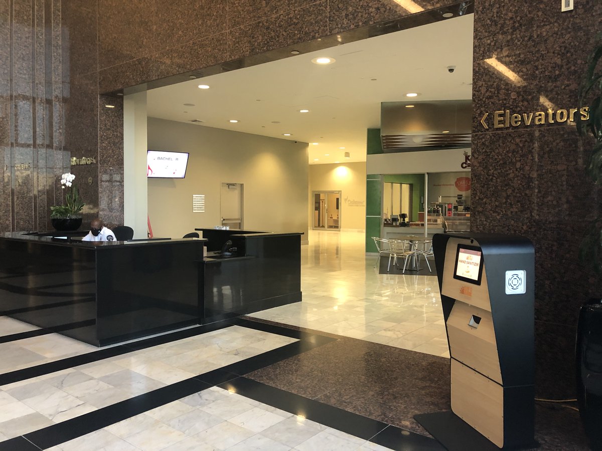 stopnblock's tweet photo. If you’re going back to work at Benson Tower this week, make sure to sanitize your hands before heading to the office! @corporate_realty
#nola #sanitizer #stopthespread #germfree #phase1 #backtotheoffice #reopeningwithcaution https://t.co/msE0k98qYK