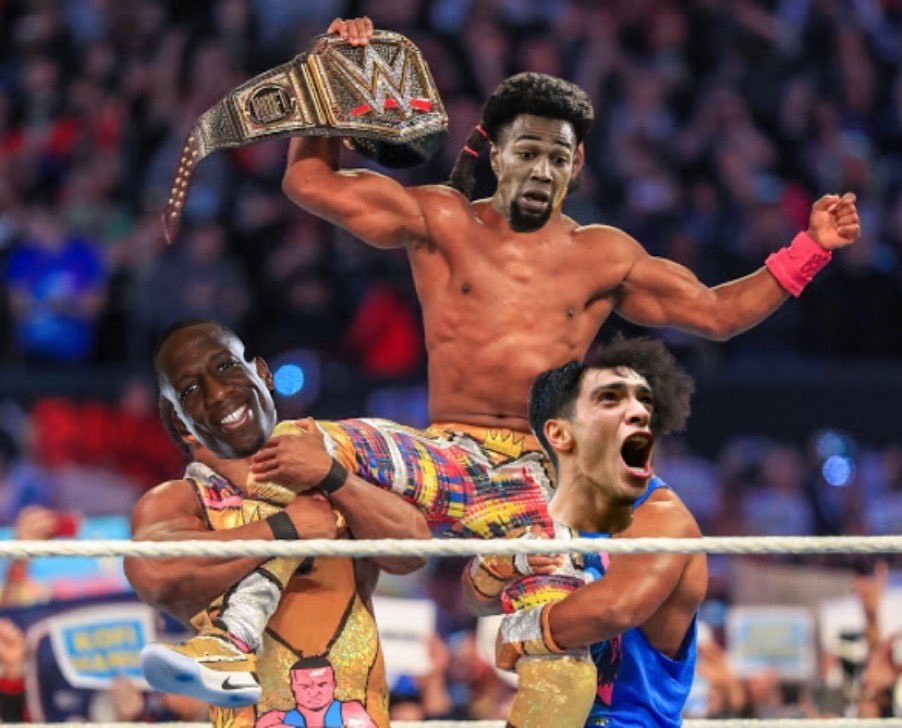 ADAMA WINS IT! Willy Boly and Raul Jimenez storm the ring to celebrate with him.ADAMA TRAORÉ IS YOUR 2020 PREMIER LEAGUE ROYAL RUMBLE CHAMPION!!!