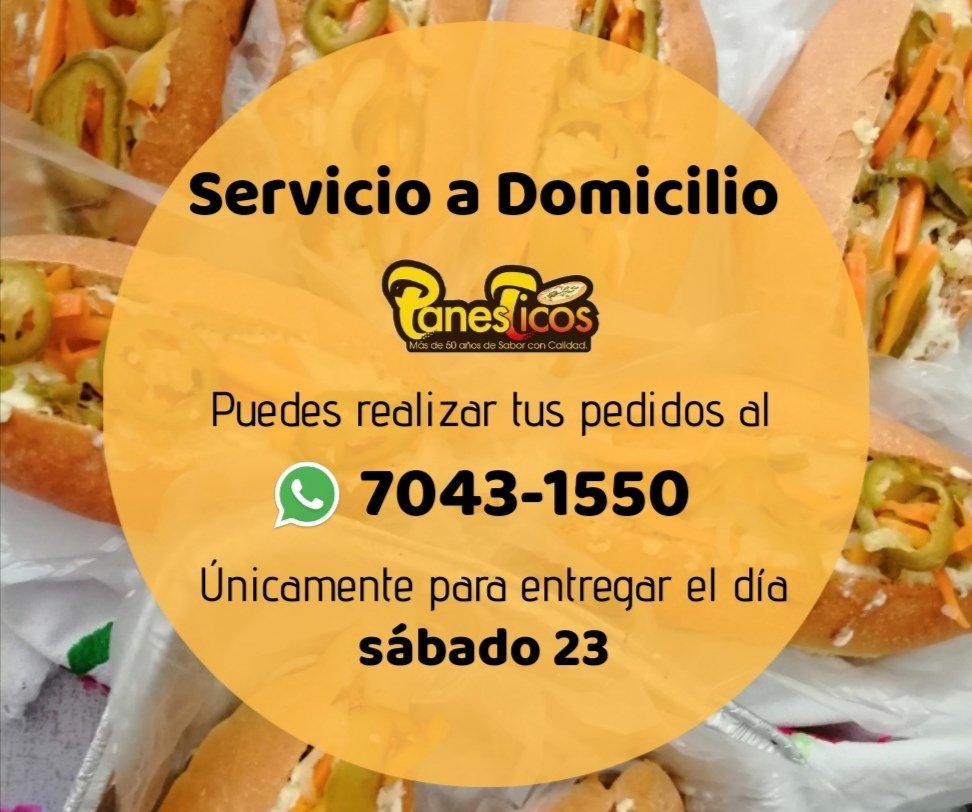 grisellrs's tweet photo. Vuelven los @panesticos a domicilio. 🥳 Pueden hacer sus pedidos desde el día de hoy hasta el viernes 22. Únicamente para entregar el sábado 23 de Mayo. 😊

📍 Pregunten por nuestras áreas de cobertura. Costo de envío $2.00 https://t.co/fW9ZxcOFDP