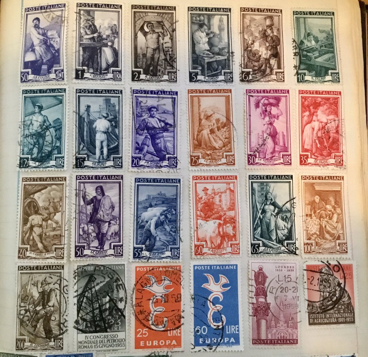 TargetJ_Shop's tweet photo. 1950 Italy at Work complete set. #philately #Italy #stamps #postagestamps #Quarantine #targetj #targetjsports #targetjstamps https://t.co/B29ZgTtLPK