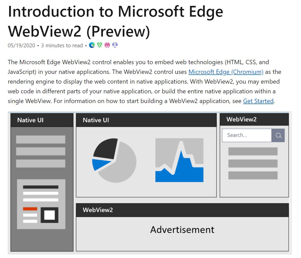 docsmsft's tweet image. Read about WebView2: msft.it/6012Tiz8K

#MSBuild
#WebView2