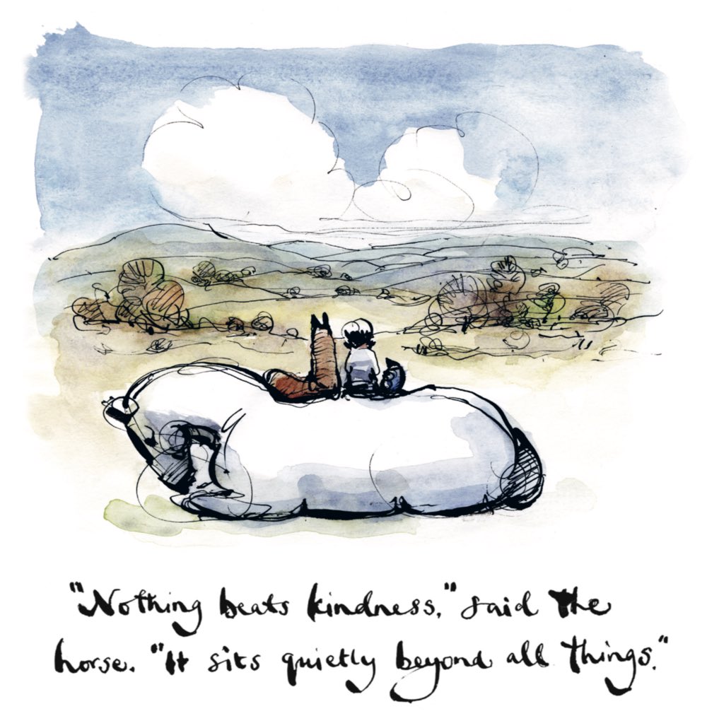 Thank you for your wonderful book <a href="/charliemackesy/">charlie mackesy</a>

One of our favourite images appropriately fitting the #Kindness theme of #MentalHealthAwarenessWeek