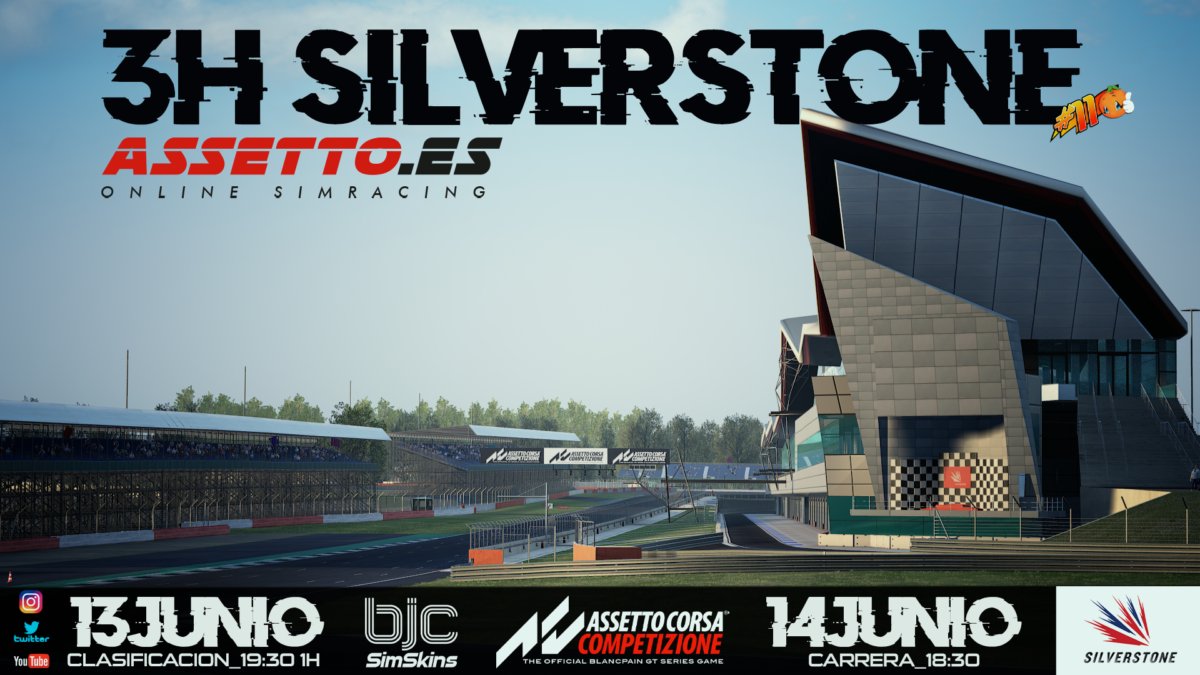 PoleSimracing's tweet photo. Apúntate a las 3h de silverstone! 
@assetto_es lanza un campeonato de Assetto Corsa Competizione. 
Toda la información en ---> https://t.co/cCxf00sQNS https://t.co/s7MwB6BgIh