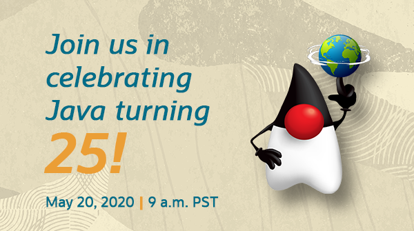 java's tweet image. Join us tomorrow and help us celebrate the 25th anniversary of Java! Experts in the Java community will be on hand to share their experiences and take a look back at how the world has been #MovedbyJava.

oracl.info/zE2O50zHyD9
