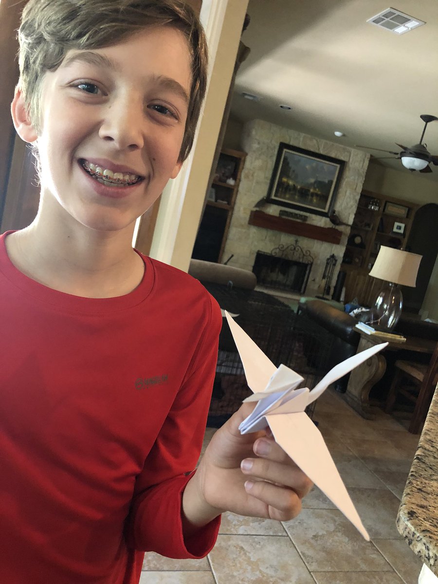 melfoster1751's tweet photo. Made his paper crane for Mr. Murray’s class! @BenoldBMS @GeorgetownISD @bjayroe1 https://t.co/CHgVeZvoII