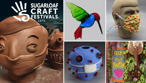 Sugarloaf artists are busy crafting custom-made face masks to keep us all safe! Shop local and support small business! sugarloafcrafts.com/face-masks #fashionmasks #supportlocal