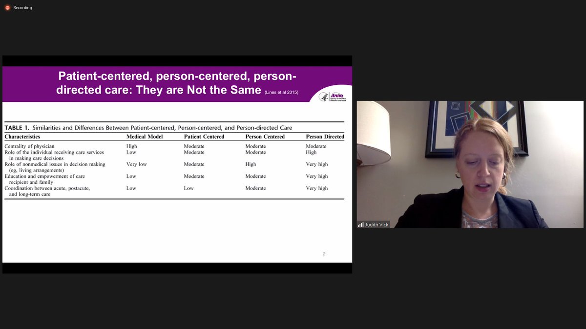 DrSimpsonHSR's tweet photo. Thanks for this great summary of #patientcentered #personcentered n #persondirected care
and so many concepts. 
@JudithBVick @AHRQNews https://t.co/qVzI9zg8gC